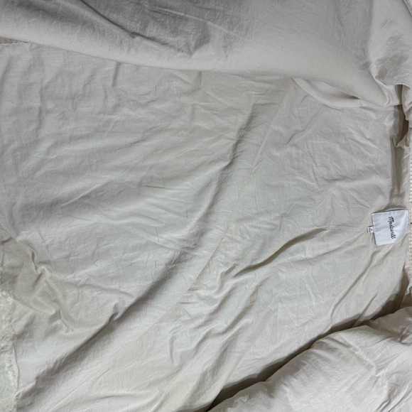 Madewell Cream Teddy Jacket with Gingham Accents - Picture 3 of 8